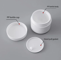 Support échantillon vide Uv Gel Vernis À Ongles Pot Bpa Double Paroi Givré Crème Pour Le Visage pp Pots Cosmétique Rond Pots En Plastique