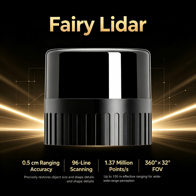 RoboSense Fairy High-Precision 3D LiDAR 0.25x0.33 Resolution Digital Laser Scanner for SLAM Mapping & Autonomous Vehicles