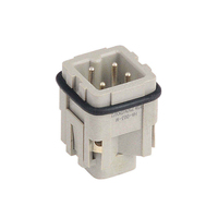 Connecteur industriel multipolaire série A 04+T pôles, mâle, borne à vis