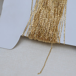 Catena all'ingrosso per gioielli permanenti in oro 14K, catene sottili a O da 1mm, rotolo al metro per gioielli permanenti - Product Image 3