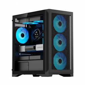 Caja de computadora SAMA PC de vidrio templado ATX CPU Gaming Gabinete de PC de escritorio Chasis de computadora con pantalla - Product Image 1