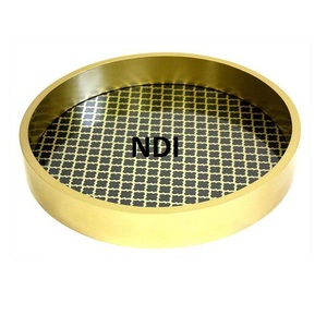 Top Selling Rounded Shape <b>Sweet</b> Or Snacks Serving Tray Tableware Decorative Platter Classic Style Solid Metal Serving Tray - Product Image 1