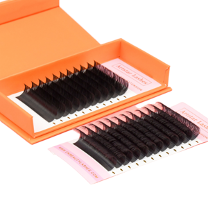 Extensions <span class=keywords><strong>de</strong></span> <span class=keywords><strong>cils</strong></span> personnalisables à <span class=keywords><strong>courbure</strong></span> CC, véganes, sans cruauté, noires naturelles, effet mat, à brins individuels, pour un volume intense - Product Image 1