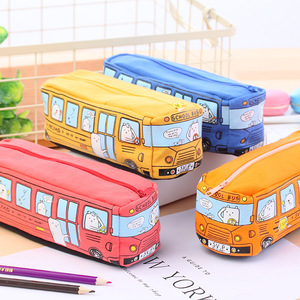 Creative Small Animal Bus <b>Pencil</b> Bag <b>for</b> Students Car-Themed Stationery Storage Solution - Product Image 3