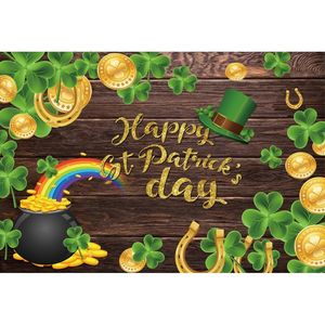 สุขสันต์วันแพทริกซ์ฉาก<span class=keywords><strong>หลัง</strong></span><span class=keywords><strong>สี</strong></span><span class=keywords><strong>เขียว</strong></span>โชคดีโคลเวอร์หมวกไอริแลนด์แชมร็อคเหรียญทองพรรคเด็กภาพถ่าย<span class=keywords><strong>พื้น</strong></span><span class=keywords><strong>หลัง</strong></span> - Product Image 3