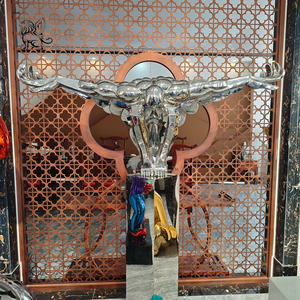 Sculpture en acier inoxydable poli de taille réelle, homme nu, décoration artistique moderne pour hôtel, maison, BLVE - Product Image 4