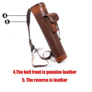 Estuche de Cuero Resistente para Arquería, Bolsa de Arquería Personalizada, Funda de Cuero para Arco con Forro de Piel Cómodo para Caza al Aire Libre - Product Image 3