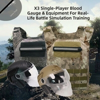 Ensemble de gilet et casque tactique à détection électronique de coups pour jeux de simulation de style PUBG avec système de combat CS en direct en extérieur