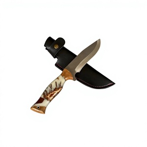 Couteau de chasse artisanal Ahmad en acier D2, lame droite à pointe tombante de 9 pouces, manche en résine de qualité industrielle - Product Image 3