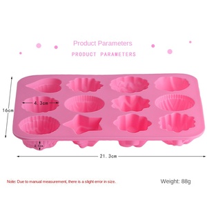 Silicone Disposable 1-Piece Multi-Use Irregular Shape Hand Wash Only Flower Plant Pastry Mafin Pudding <b>Jelly</b> <b>Mold</b> Soap Cake Tool - Product Image 2