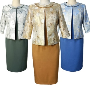 Vestido Casual de Gasa para Mujer, Talla Grande, Corte Lápiz, con Diamantes, Servicio ODM - Product Image 2