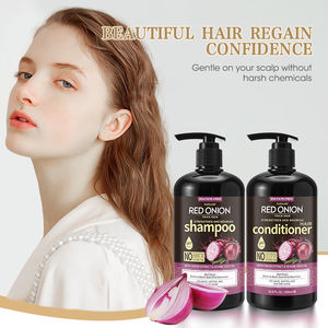 卸売ナチュラルプライベートラベル100% ナチュラルハーブ強化抗脱毛オニオンシャンプーとコンディショナーセット - Product Image 5