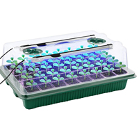 Kit de semis à plusieurs niveaux 10W-50W avec lampe de croissance LED en PVC et plateaux empilables pour la culture des plantes