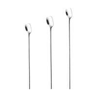 Cuillère à cocktail longue en acier inoxydable, cuillère à mélanger torsadée, accessoire de bar, agitateur pour mélanger les boissons, outil de barman