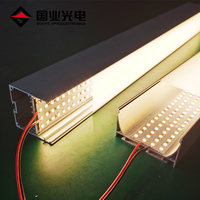 Profilé en aluminium carré pour bureau, surface plate, 70*36 mm, bande LED linéaire avec diffuseur en opale PC