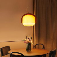 Simig Lighting Suspension macaron en verre coloré double dôme nordique Sanae Nordic Round