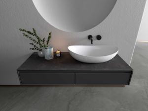 Lavabo de bain moderne et élégant <span class=keywords><strong>en</strong></span> forme de bateau ovale blanc au-dessus du comptoir pour la salle de bain - Product Image 3