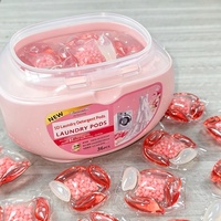 36 buah Pod Deterjen Cuci Pakaian 5-in-1 dalam Kemasan Kotak, Penghilang Noda, Pelembut Pakaian, Aroma Tahan Lama, 65-70% Bahan Aktif