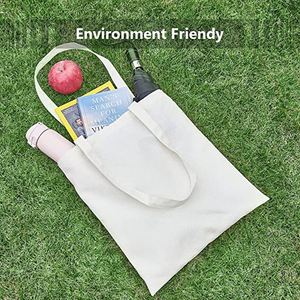 Sac fourre-tout en toile personnalisé avec logo, grande capacité, épais, réutilisable, poignée renforcée, sac de shopping en toile avec poignée robuste, DIY - Product Image 2