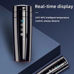 Portable Car Heating Cup 400ml Stainless Steel Touch Screen Digital Display Water Warmer Bottle Cup Car <b>Kettle</b> Intelligent Car E - Product Image 2