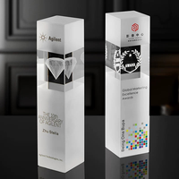 Trophée en verre K9 personnalisé de haute qualité, forme sur mesure, prix abordable, récompenses en cristal, trophées en verre cristallin