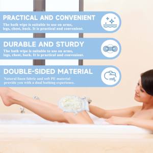 Gants exfoliants double face en maille moussante pour le bain, serviette de dos et du corps, tampon exfoliant pour éliminer les peaux mortes - Product Image 6