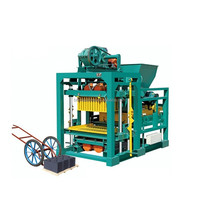 Machine semi-automatique de fabrication de blocs creux Hati Cement Block QTJ4-28, ligne de production de briques haute productivité, hydraulique