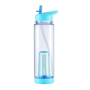 700 мл одностенная пить Tritan, пластиковые бутылки для воды с infuser BPA бесплатно Спортивная бутылка для воды