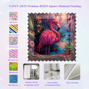 אמנויות vancy איכות פרמיה אישית בעלי חיים פלמינגו מדהים בערכות ציור יהלום - Product Image 1