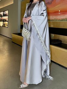 2025 Istanbul Jacquard abiti da donna Abaya elegante manicotto con fiocco nuovo Design tradizionale abbigliamento musulmano per Ramadan - Product Image 6