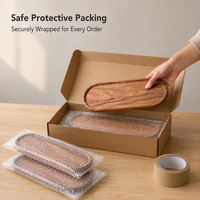 Plateau de service en bois d'acacia, mini plateau à café et thé, plateau à collation écologique, assiette de présentation en bois – Vente en gros