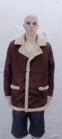 Veste bomber en daim pour homme, doublure en fausse fourrure sherpa, veste d'hiver chaude, veste décontractée à fermeture éclair, veste de mode pour temps froid
