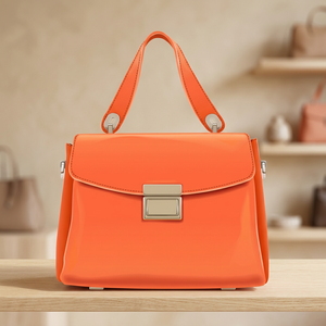 Sac à main en similicuir pour femme, design structuré élégant, fermeture éclair sécurisée, deux poignées de transport, idéal pour le shopping et les voyages - Product Image 5