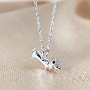 Collar de latón chapado en oro con colgante de Dachshund, cadena tipo caja, dije de animal adorable, unisex, para uso diario, regalo - Product Image 3