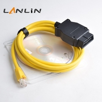 Cable de Interfaz OBD ENET a OBD para BMW Serie F, Codificación E-SYS, Función Oculta, Juego Completo con CD V50.3
