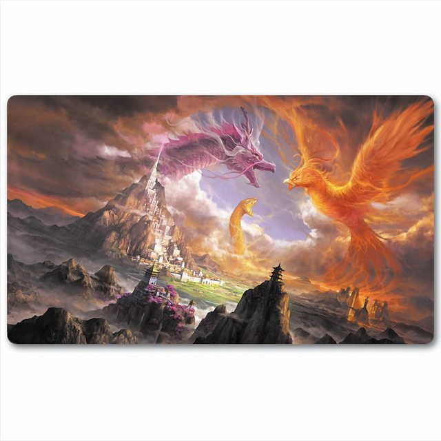 Board Game TCG Playmat Premium CCG Trading Card Game Smooth Cloth Surface Rubber Base With Stitched Edges Tabletop Card Playmat