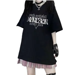 Groothandel Donkere Serie Street Wear Meisjes Mode Item Goth Y 2K T-Shirts Voor Vrouwen