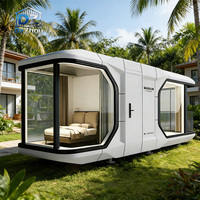 Casa Cápsula Espacial de Lujo Completamente Amueblada, Cápsula Espacial Móvil para Glamping, Resort y Hotel con Ventana Panorámica