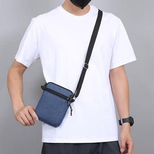 Nouveau sac de poitrine en toile bleu pour homme, sac bandoulière portable pour usage quotidien, collection Printemps 2025 YZ8820 - Product Image 1