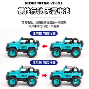 Modèle de voiture jouet à friction tout-terrain pour garçons, jeu éducatif de 4 à 7 ans, aucune batterie requise - Product Image 3