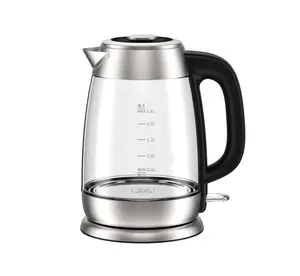 Highly cost effective safe and reliable 1.7L stainless steel glass electric kettle CE CB ROHS LFGB GLASS KETTLE SMALL APPLIANCE
