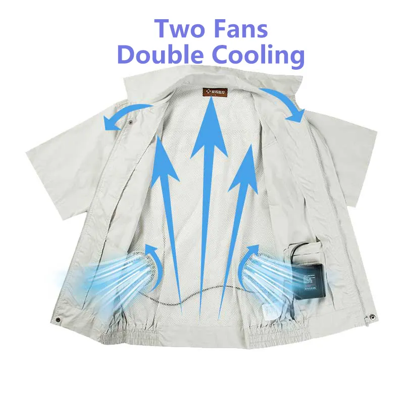 Zomer Wokerwear Airconditioner Koele Jas Ventilator Airconditioning Kleding