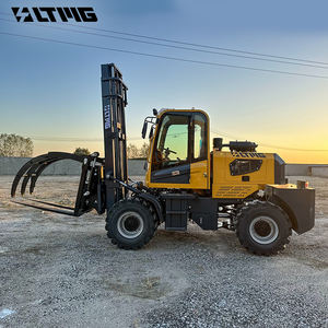 Carretilla elevadora todo terreno 3 TON 3000kg 4WD LTR30 articulada trasera con abrazadera de madera tracción en las cuatro ruedas todoterreno - Product Image 4