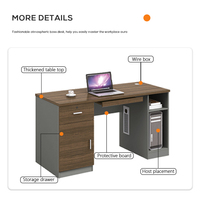 HQ Executive Bureau en bois Table de bureau simple et ensemble de chaises Table de bureau moderne pour le personnel