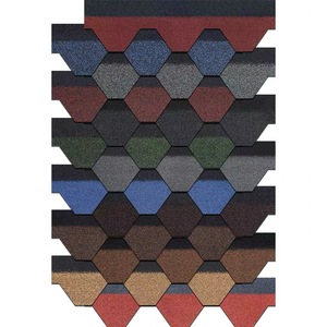 Bardeaux d'asphalte, bardeaux de toiture en feutre de <span class=keywords><strong>goudron</strong></span> imperméables et isolants thermiquement, bardeaux en fibre de verre, vente directe d'usine - Product Image 5
