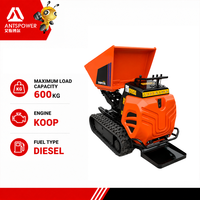 Antspower Mini-Raupenlader mit 600kg Nutzlast KOOP 192 8,6kW Dieselmotor Hocheffizienter Motor & Lagerpumpenkomponenten