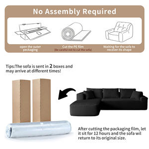 Canapé Modulable Moderne et Écologique en Tissu Rembourré, Ensemble de Meubles Durables pour Salon, Canapé-Lit en <span class=keywords><strong>Éponge</strong></span> à Prix Abordable - Product Image 3