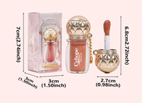 Gloss à lèvres hydratant effet miroir non collant, pigmenté, brillant et repulpant, style OEM Court-style Round Ball