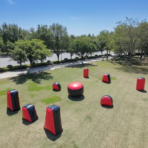 Conjunto de Búnkeres Inflables Personalizados para Paintball, Arena de Juego de Tiro al Aire Libre de PVC, Búnkeres Inflables Portátiles para Paintball y Tiro con Arco - Product Image 4