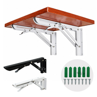 Support mural pliable en forme de triangle de type K avec ressort pour étagère flottante et table de camping-car